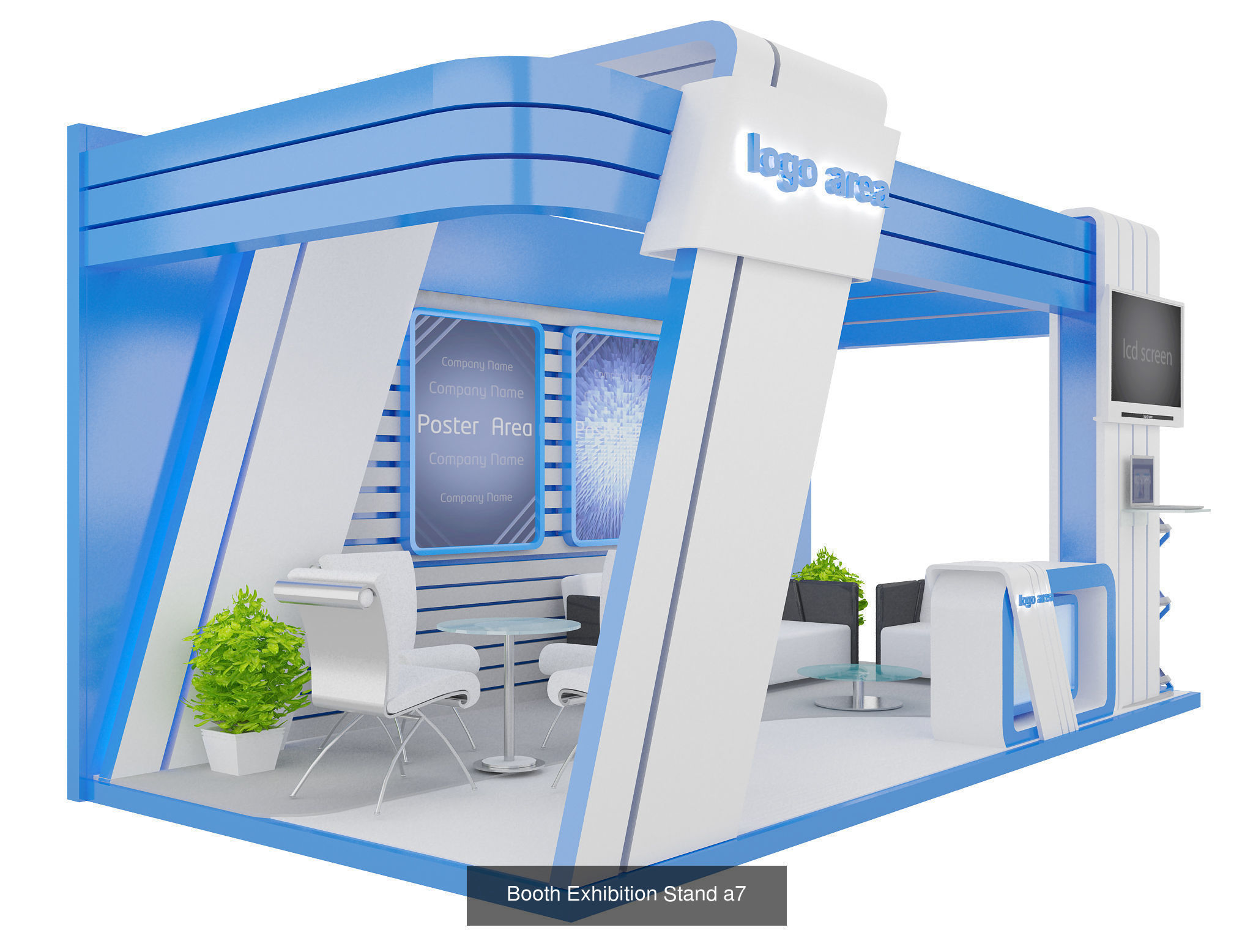 Booth Exhibition Stand G12 3D Model Collection_8