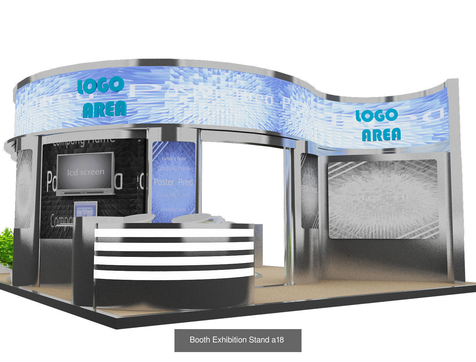 Booth Exhibition Stand G12 3D Model Collection_4