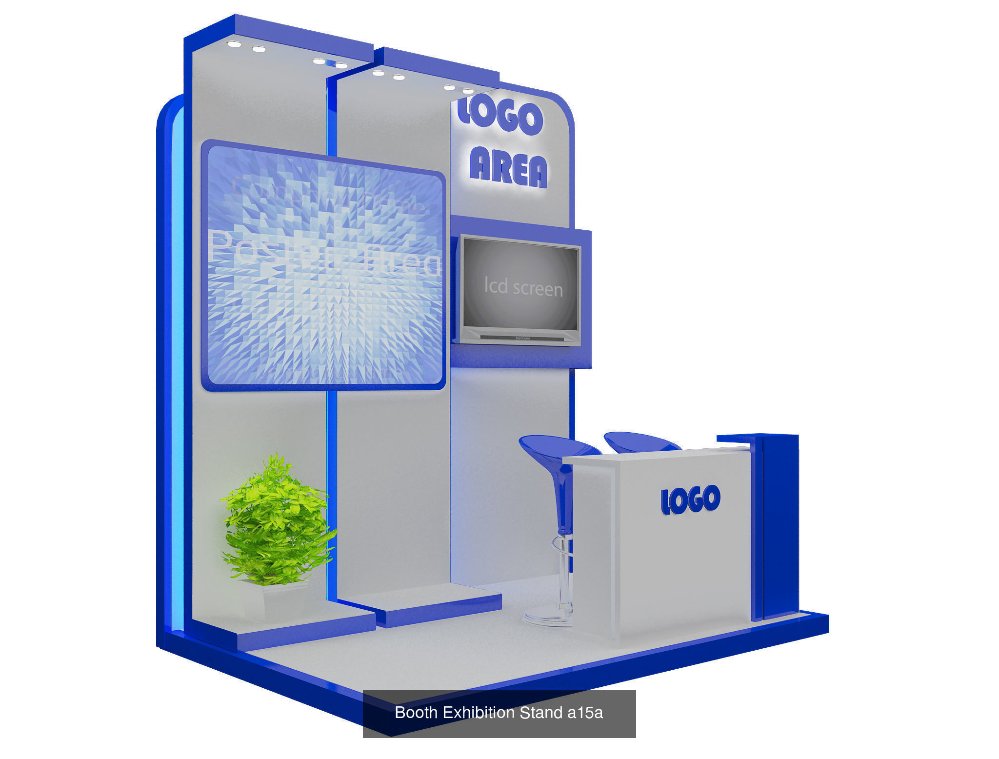 Booth Exhibition Stand G12 3D Model Collection_6