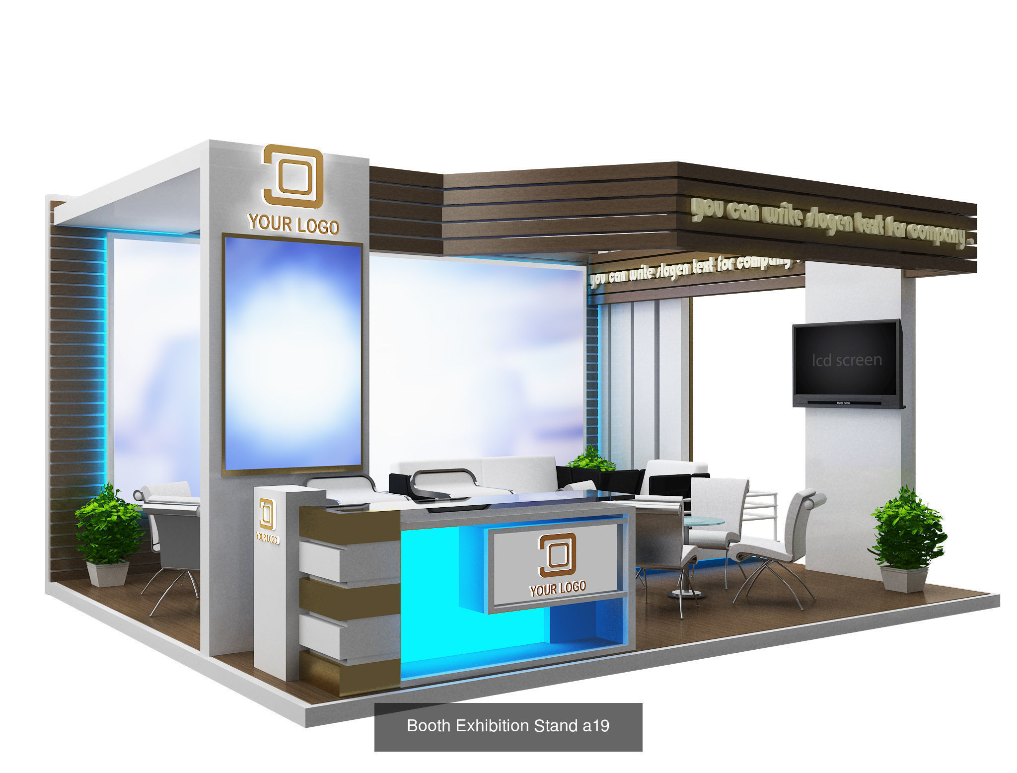 Booth Exhibition Stand G12 3D Model Collection_3