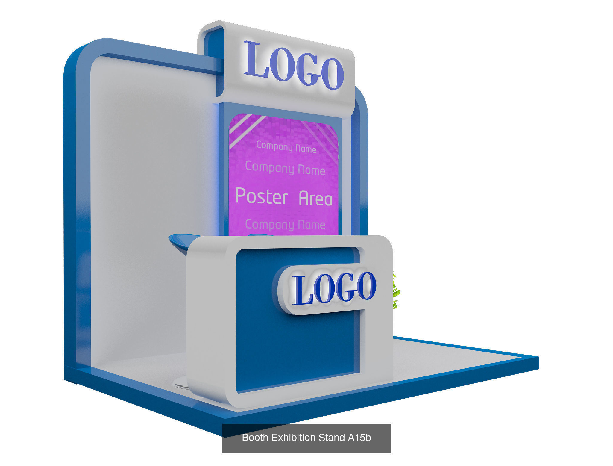 Booth Exhibition Stand G12 3D Model Collection_7