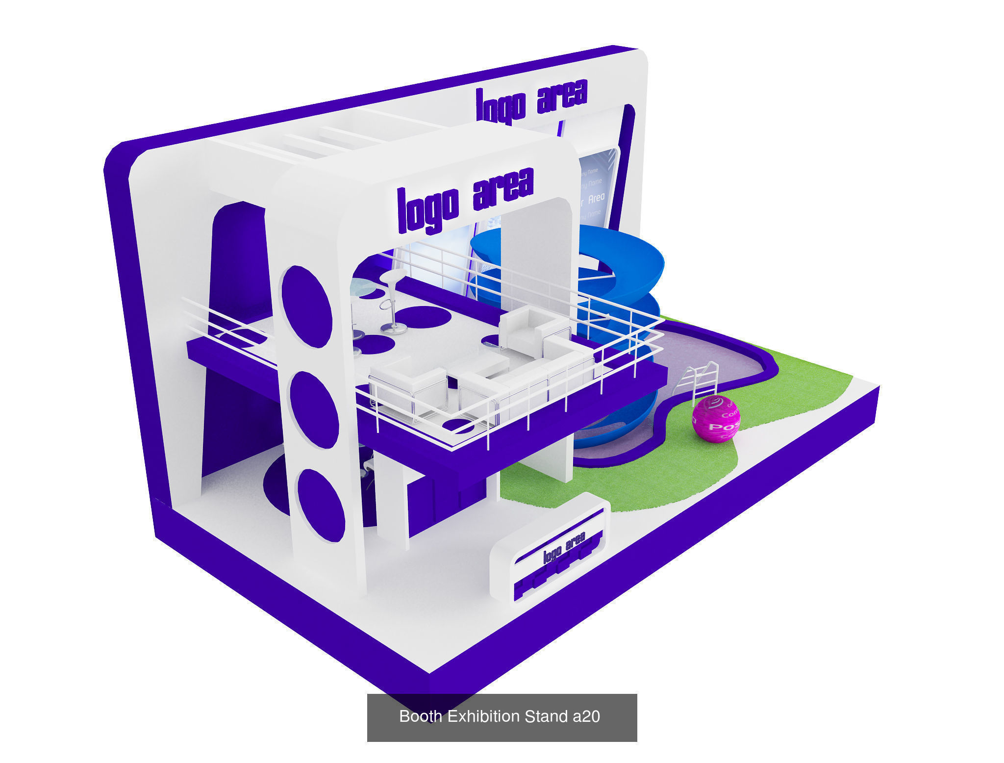 Booth Exhibition Stand G12 3D Model Collection_2