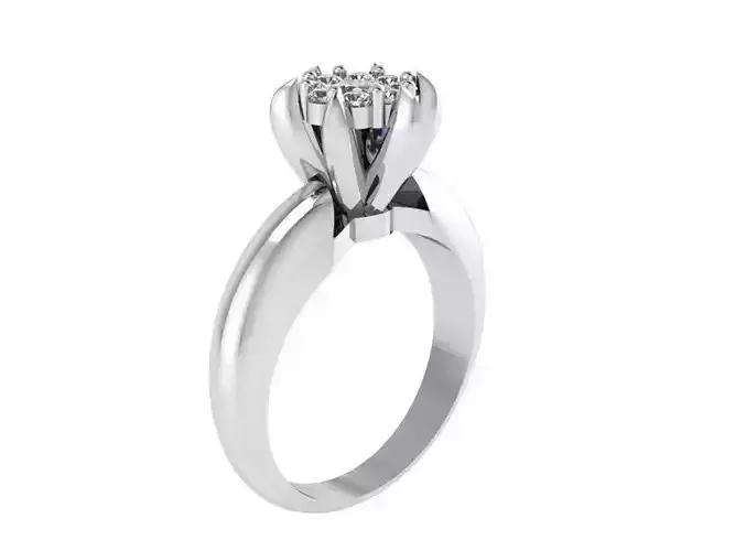 Round diamond ring 2432 3D print model