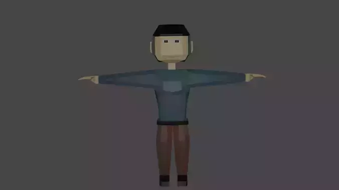 Citizen low poly man Free low-poly 3D model