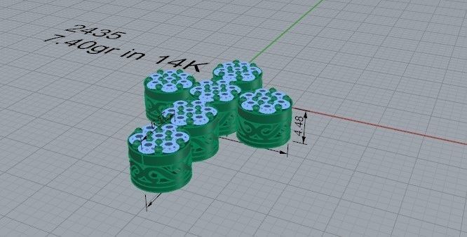 Nice cross pendant 2435 3D print model 3D print model_5