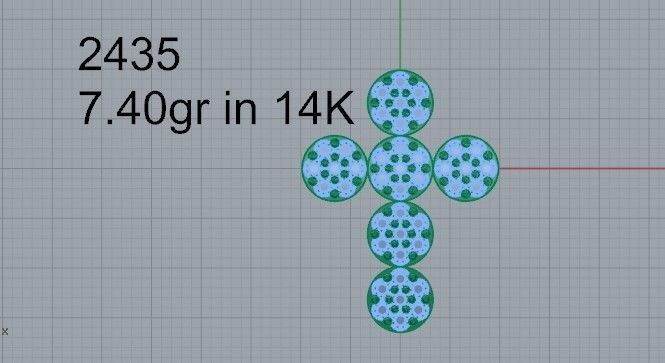 Nice cross pendant 2435 3D print model 3D print model_4