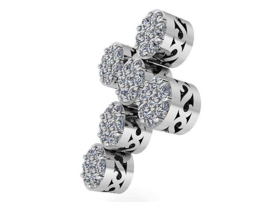 Nice cross pendant 2435 3D print model 3D print model_2