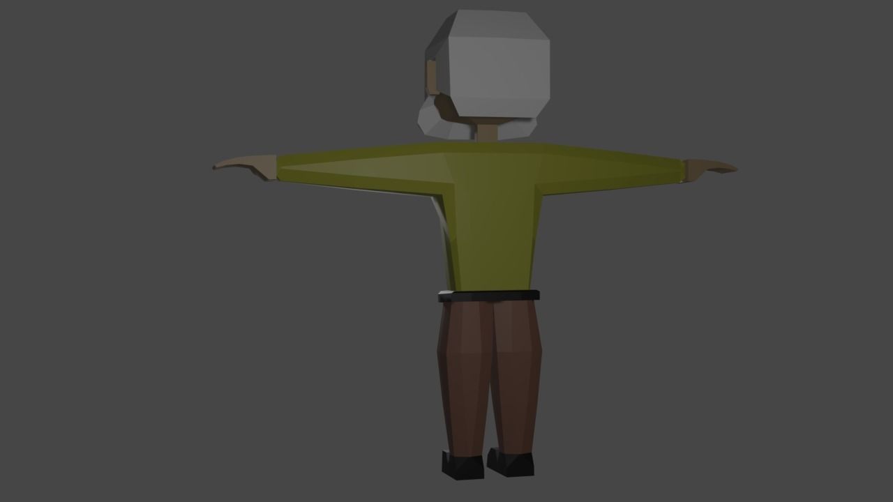 Old man low poly Free low-poly 3D model_5