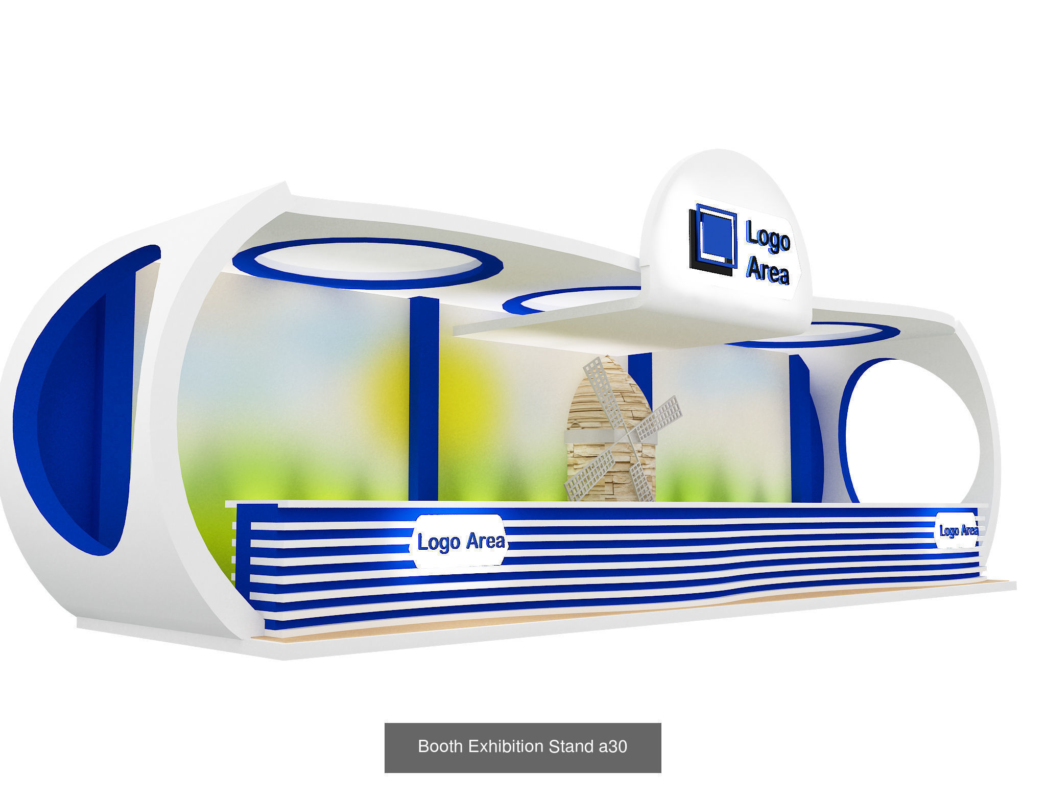 Booth Exhibition Stand G14 3D Model Collection_4