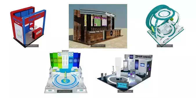 Booth Exhibition Stand G15 3D Model Collection