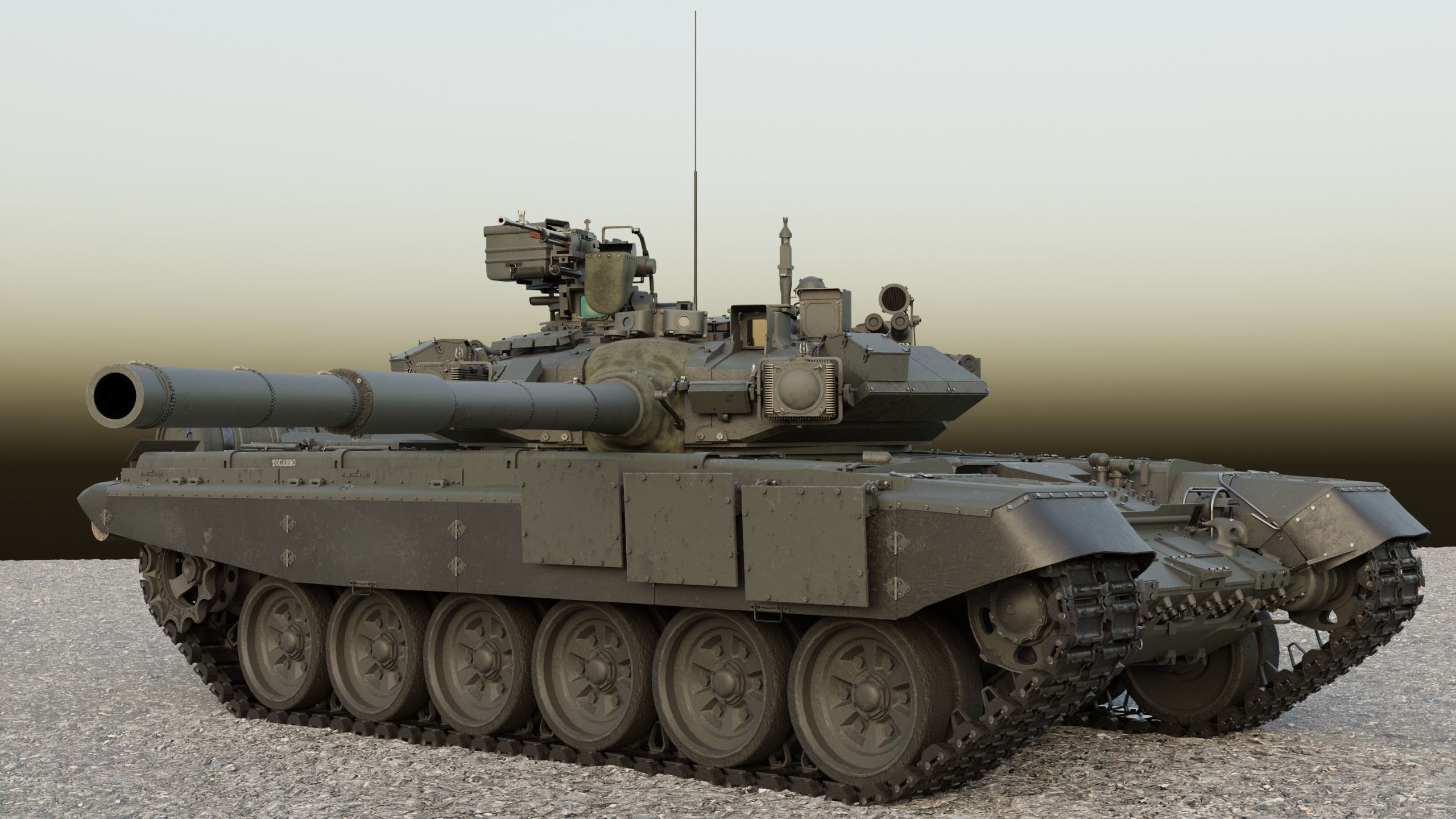 Tank T-90A 3D model_6