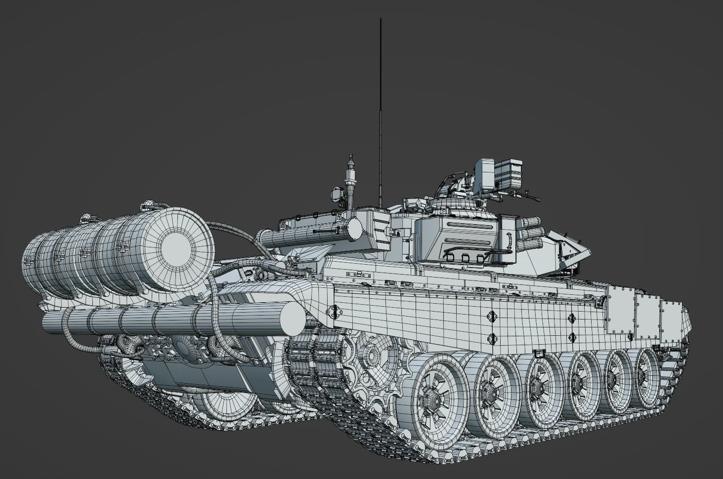 Tank T-90A 3D model_11