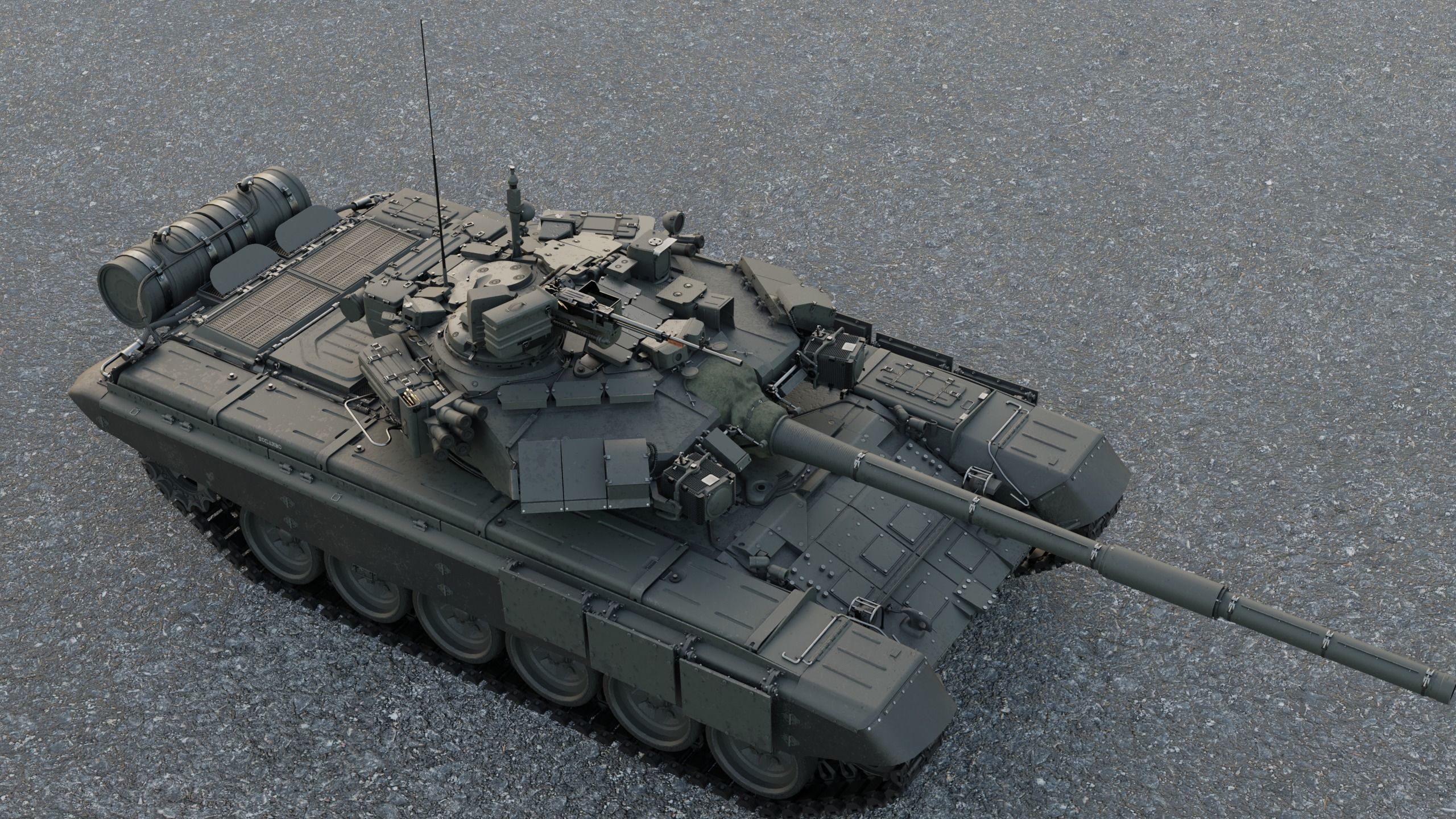 Tank T-90A 3D model_4