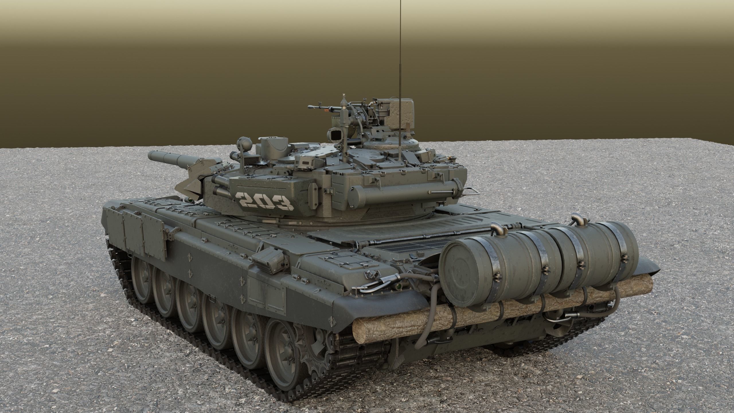Tank T-90A 3D model_2