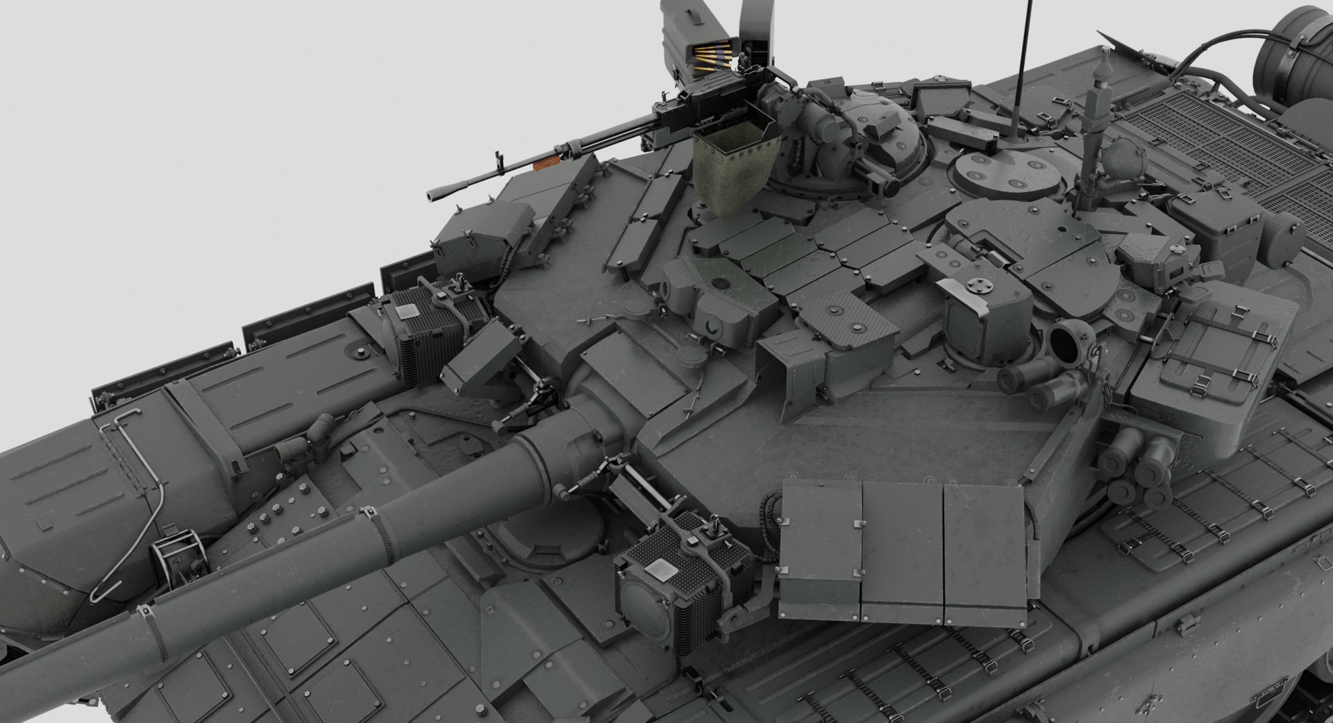 Tank T-90A 3D model_9