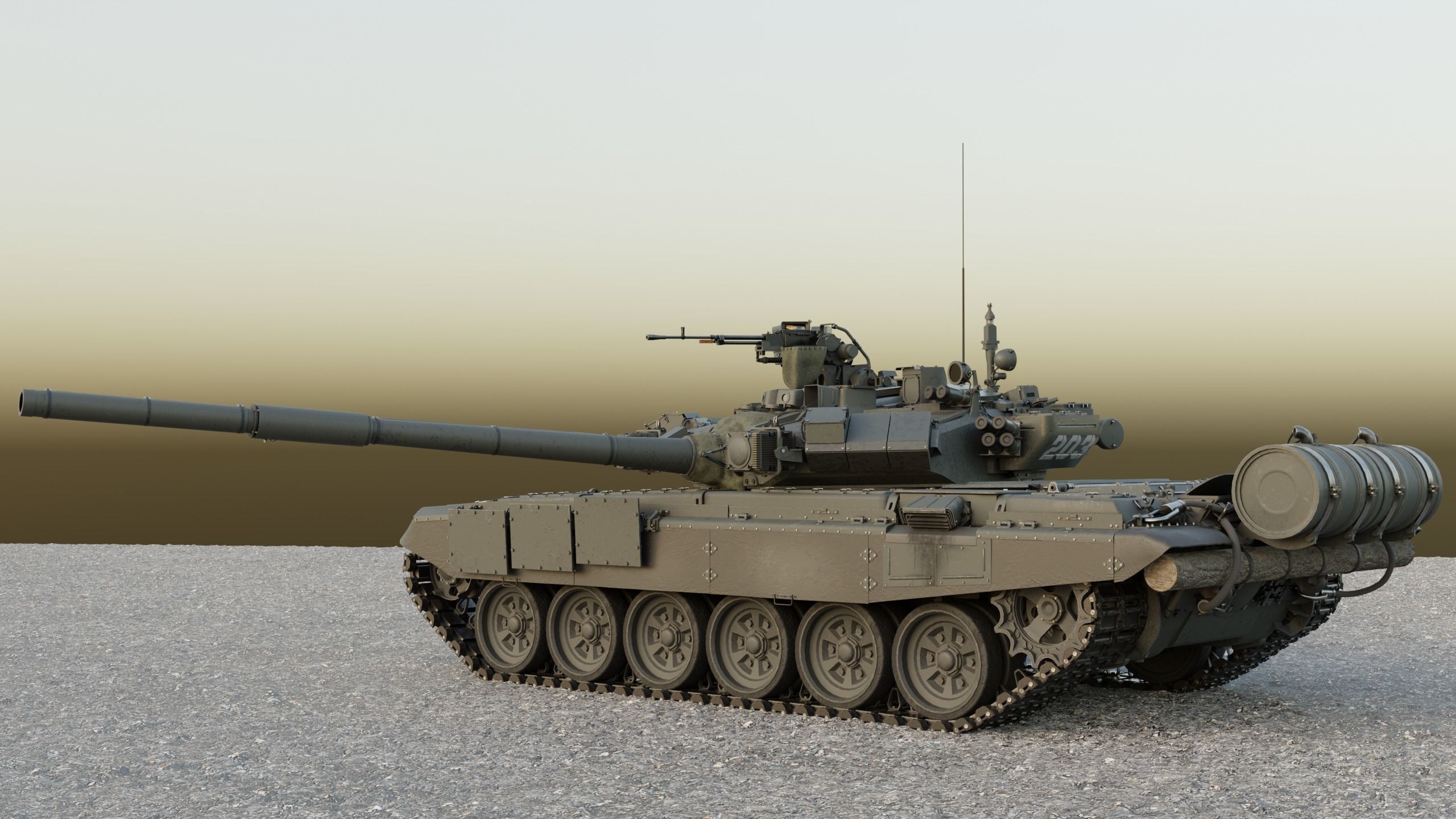 Tank T-90A 3D model_7