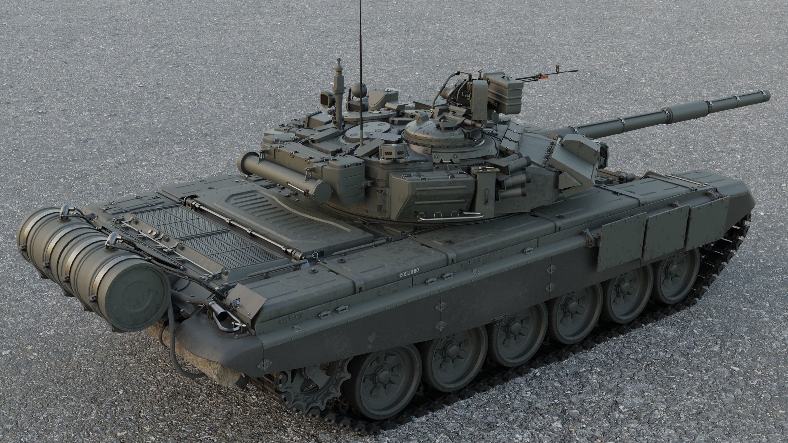 Tank T-90A 3D model_3