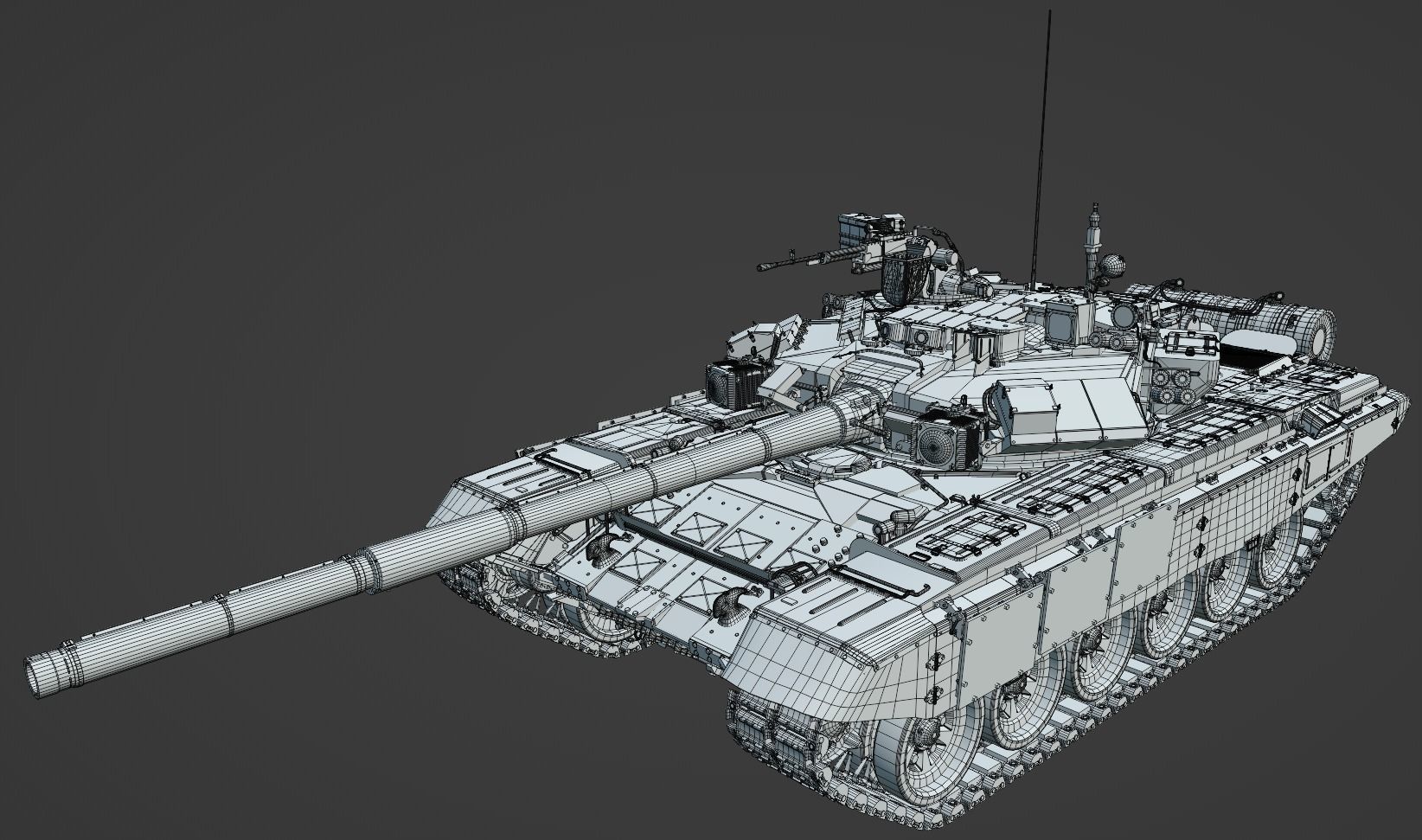 Tank T-90A 3D model_10