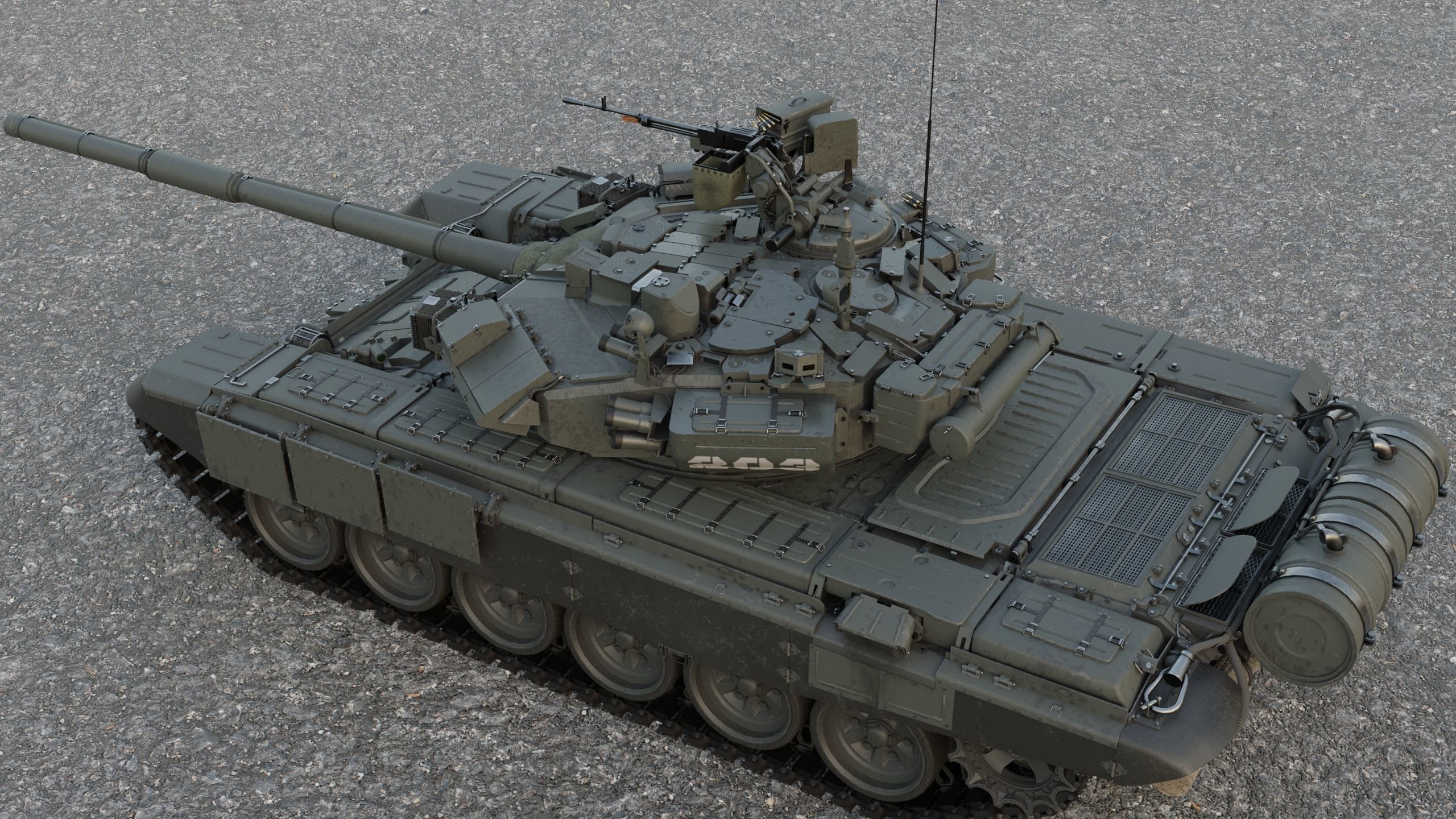 Tank T-90A 3D model_5