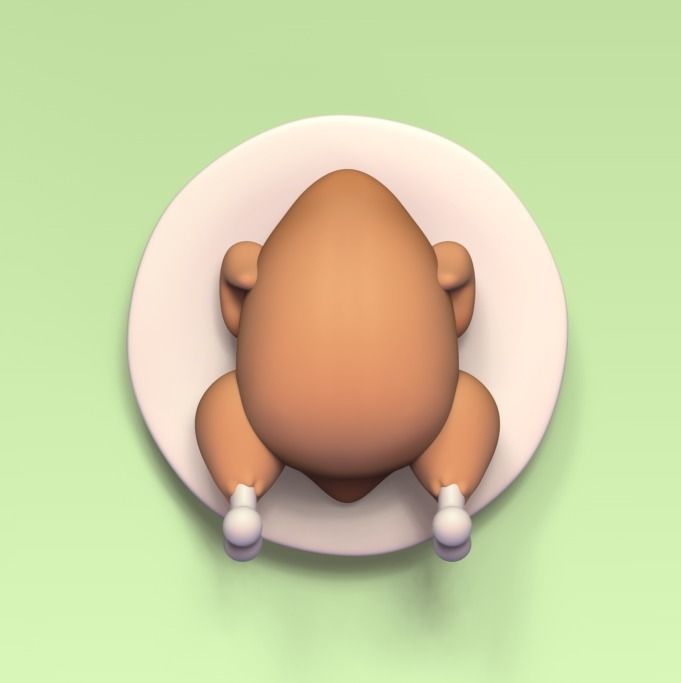Roast Chicken 3D print model_2