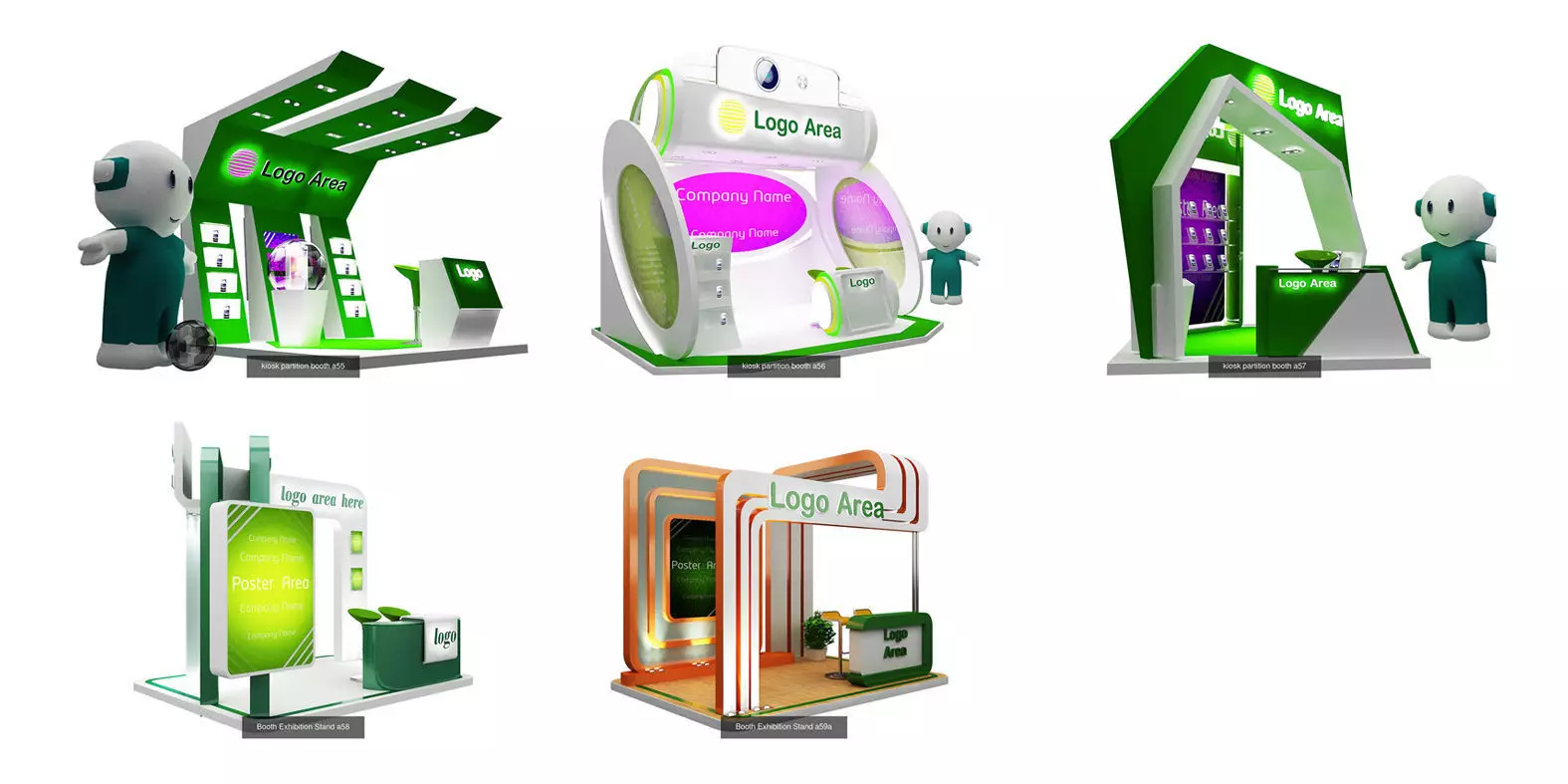 Booth Exhibition Stand G17 3D Model Pack