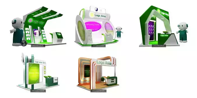 Booth Exhibition Stand G17 3D Model Collection