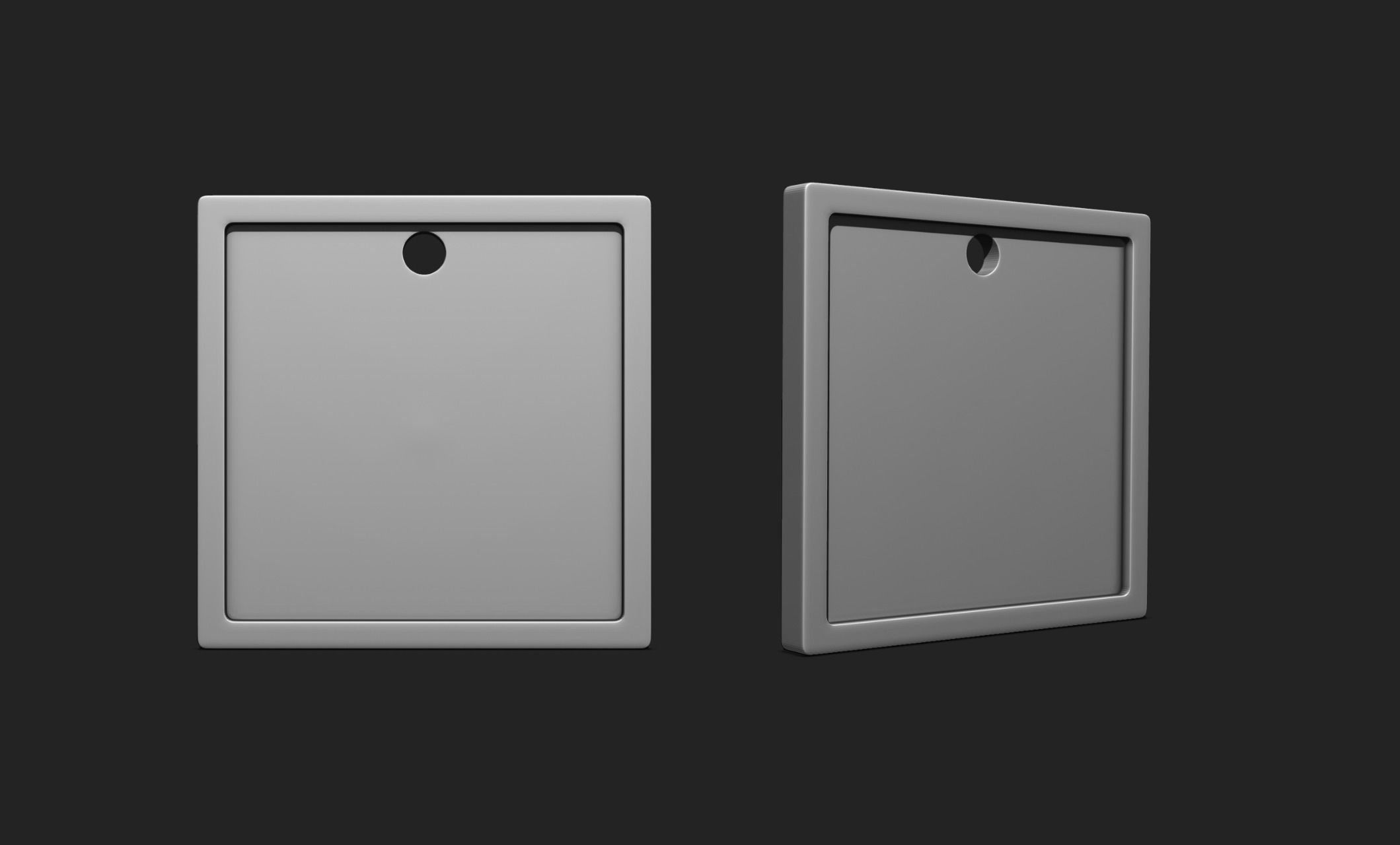 3D Shape Pendant - Plate - Plaque - Decor - Jewelry 02 3D print model_1