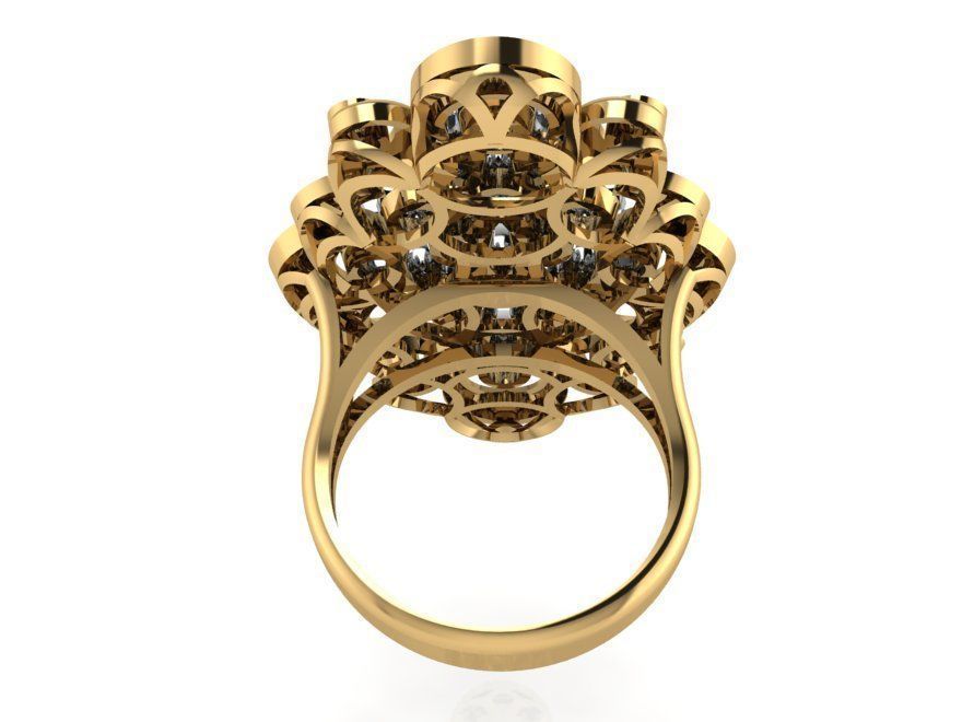 Half Bezel Setting Diamond collection 2439 3D print model 3D print model_6