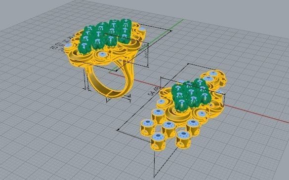 Half Bezel Setting Diamond collection 2439 3D print model 3D print model_12