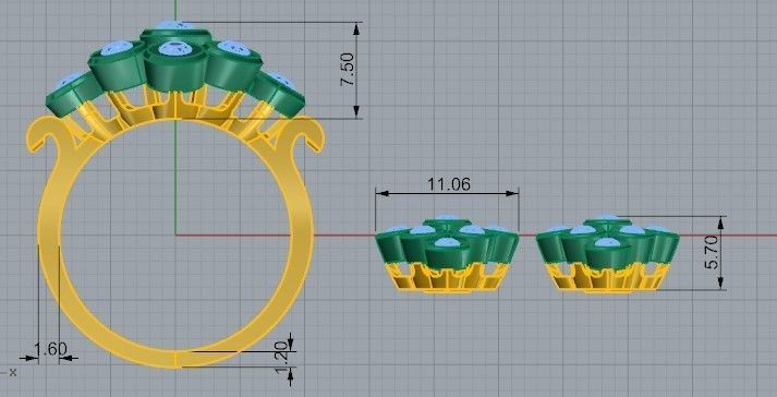 Triangle diamond collection 2440 3D print model 3D print model_1