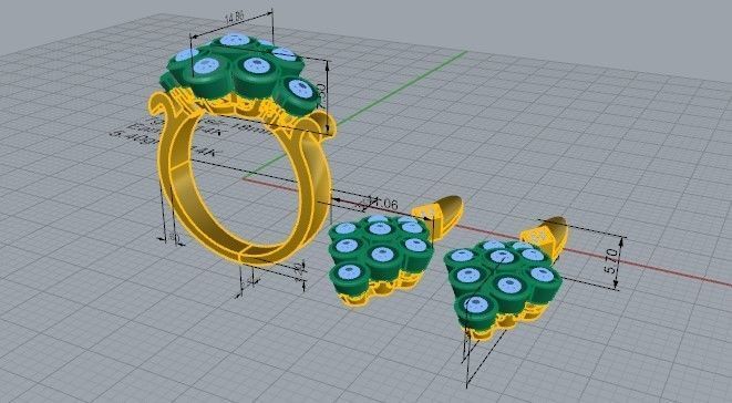 Triangle diamond collection 2440 3D print model 3D print model_12