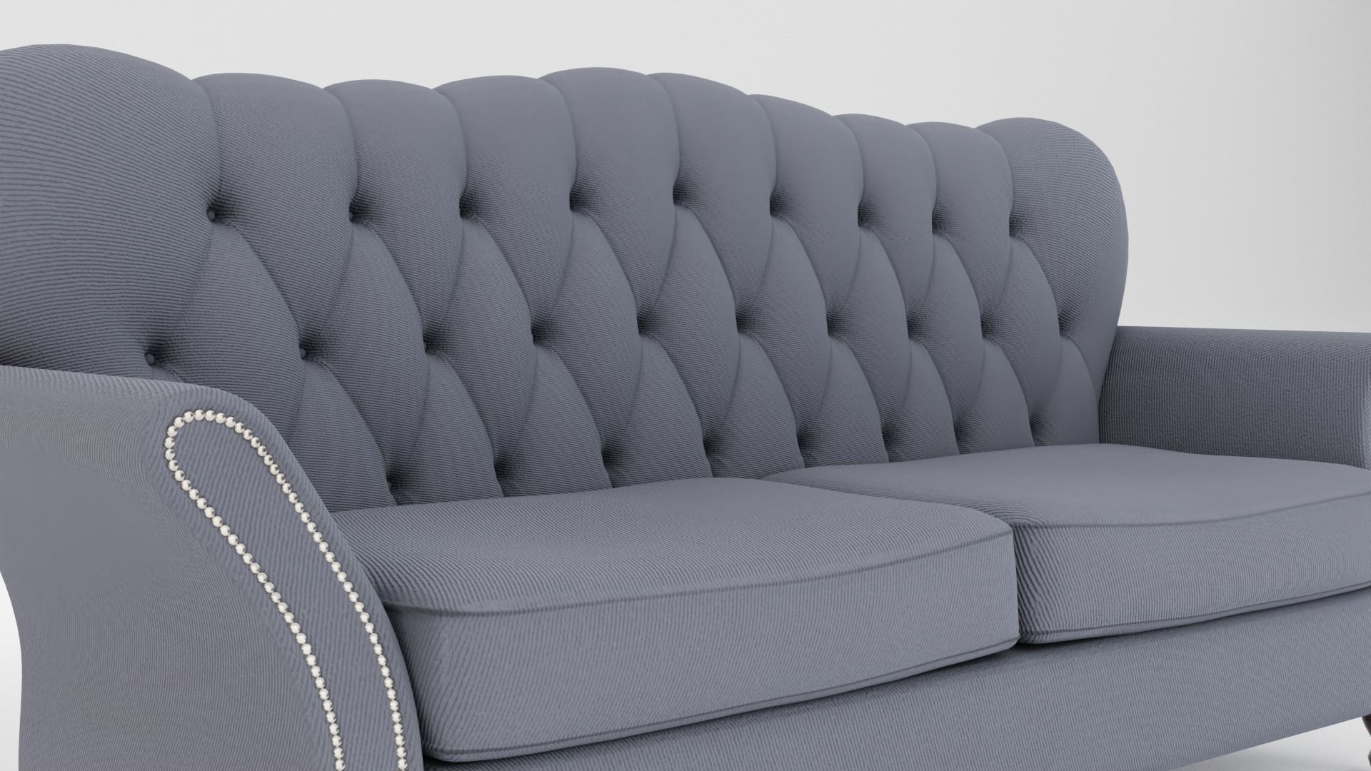 Chesterfield Sofa Low-poly 3D model_8