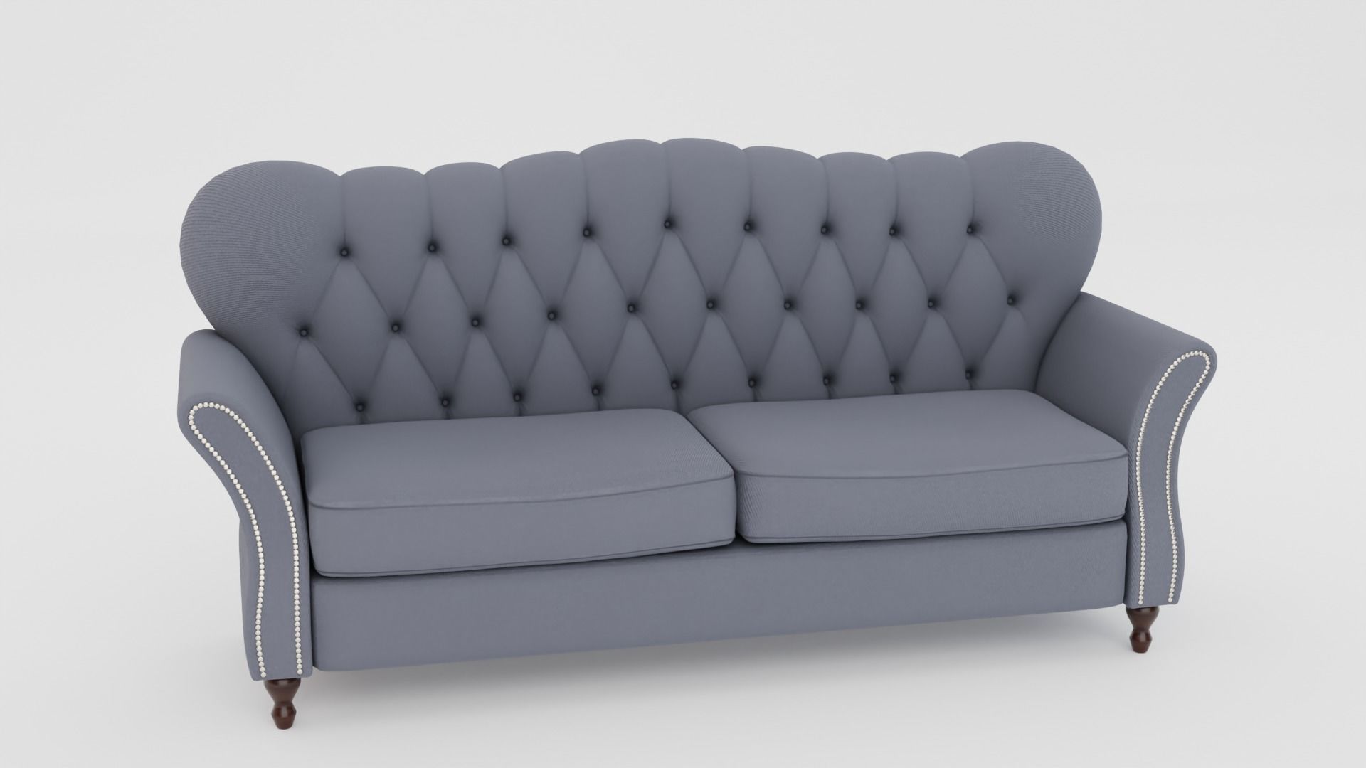 Chesterfield Sofa Low-poly 3D model_2