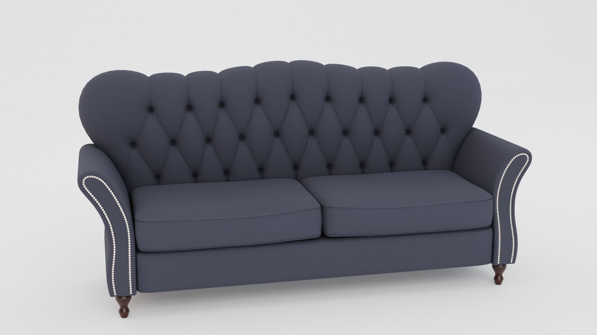 Chesterfield Sofa Low-poly 3D model_1