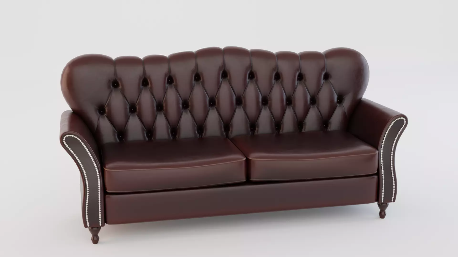 Chesterfield Sofa Low-poly 3D model_0