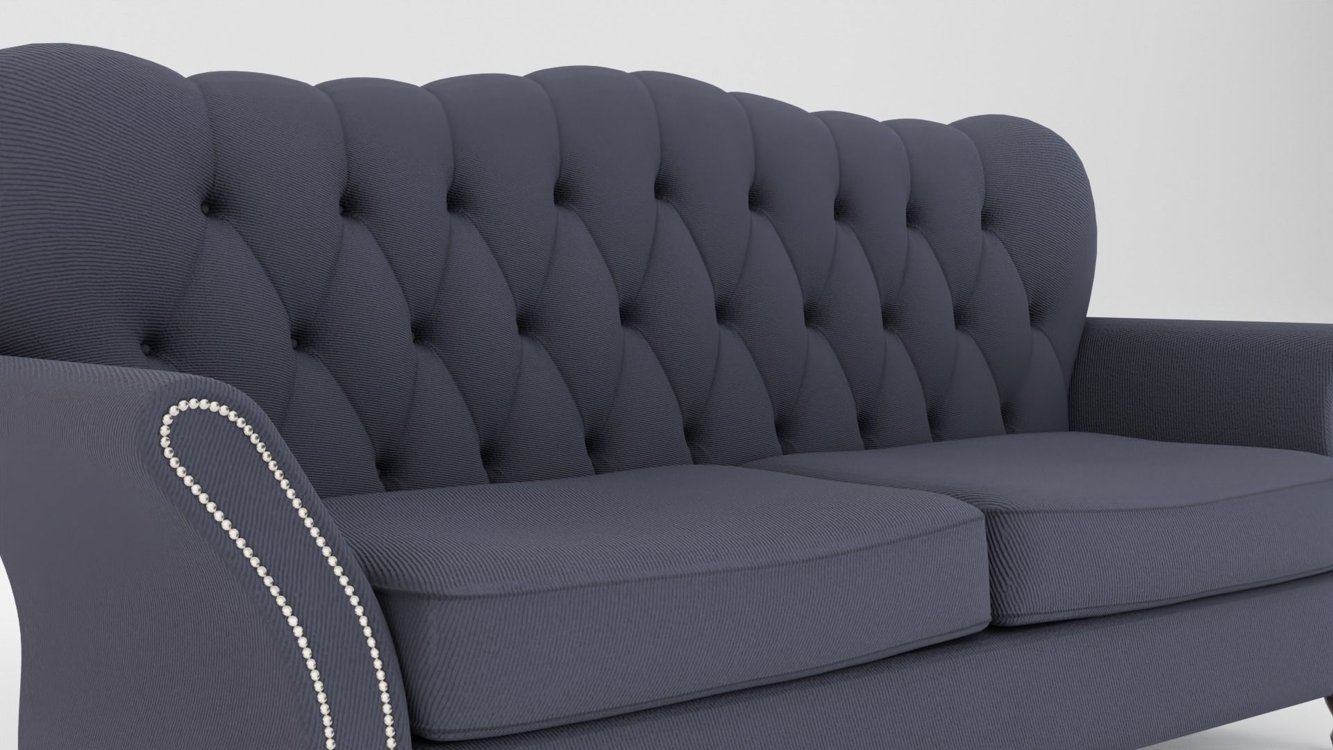 Chesterfield Sofa Low-poly 3D model_7