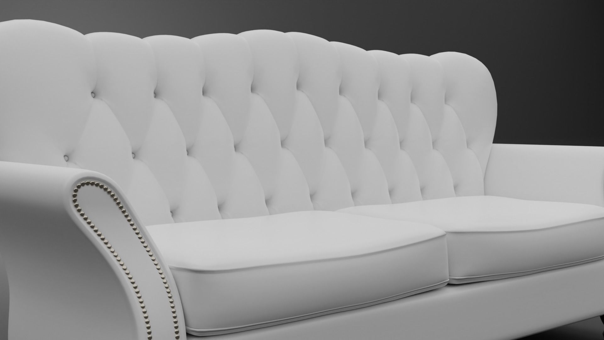Chesterfield Sofa Low-poly 3D model_11