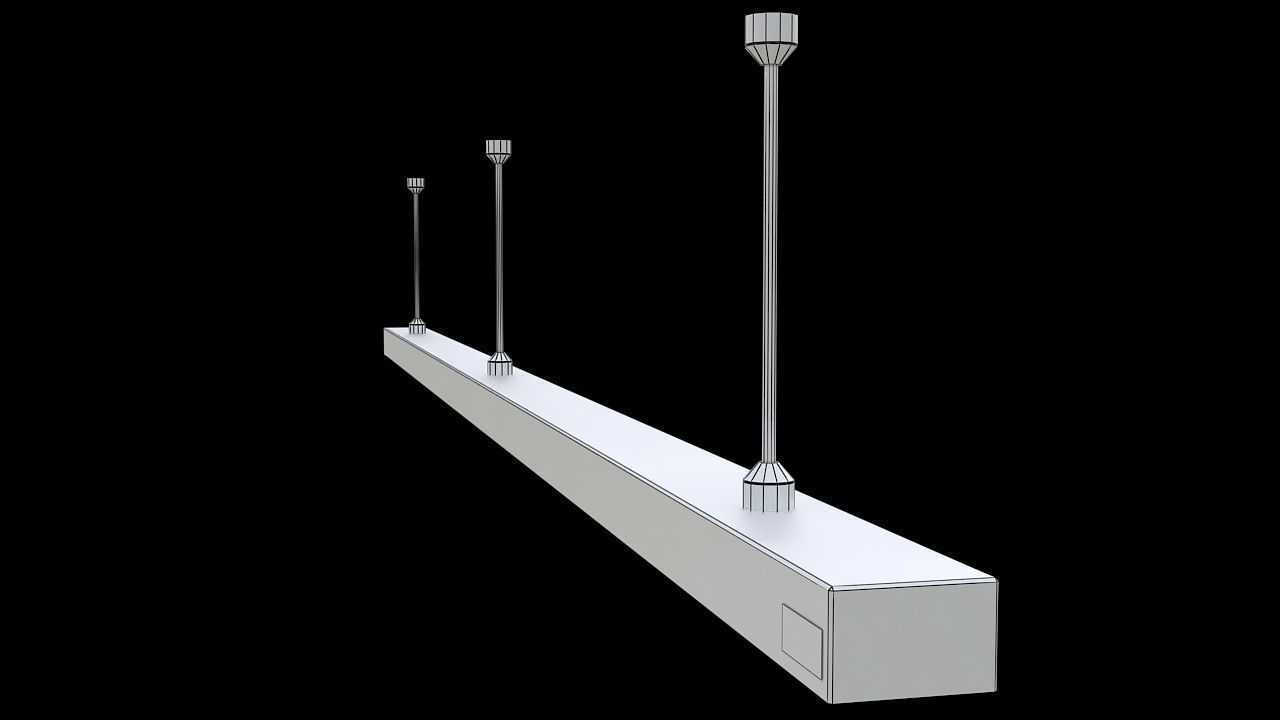 linear flush mount ceiling 3D model_7