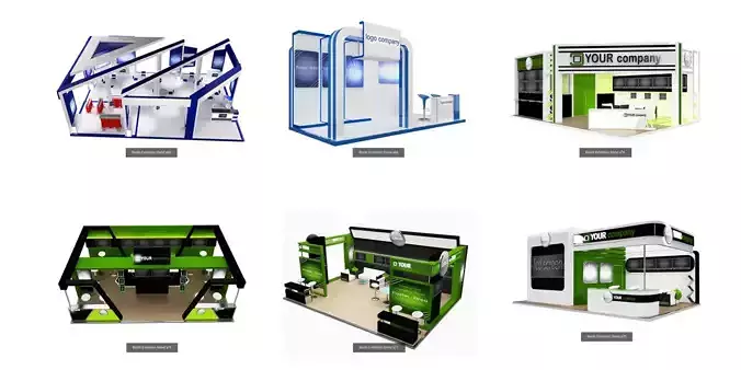 Booth Exhibition Stand G20 3D Model Collection