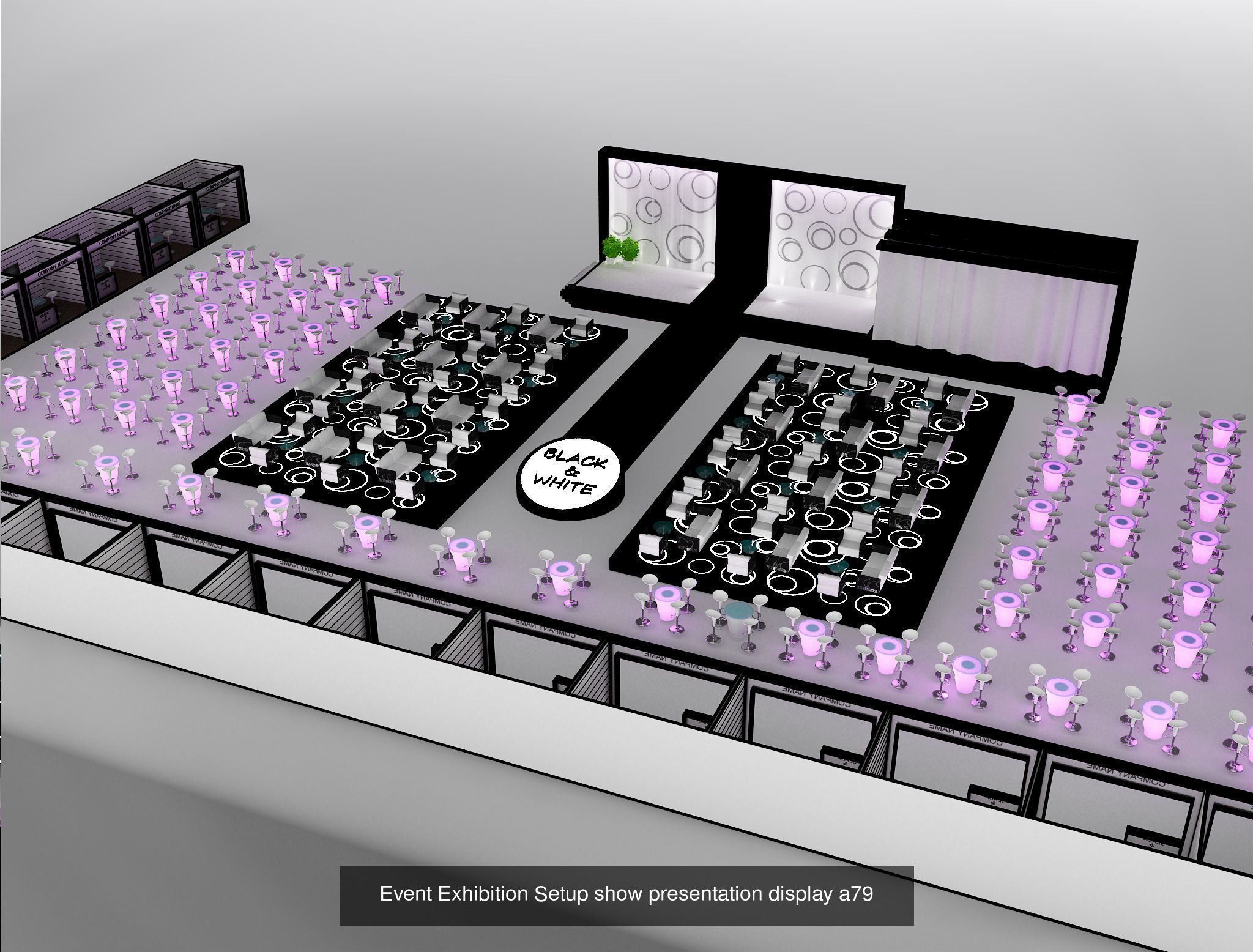 Booth Exhibition Stand G21 3D Model Collection_2