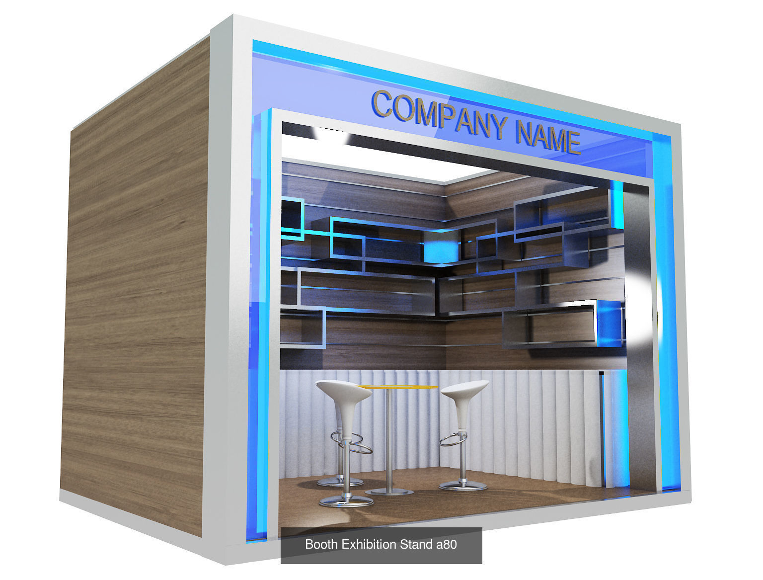 Booth Exhibition Stand G21 3D Model Collection_3