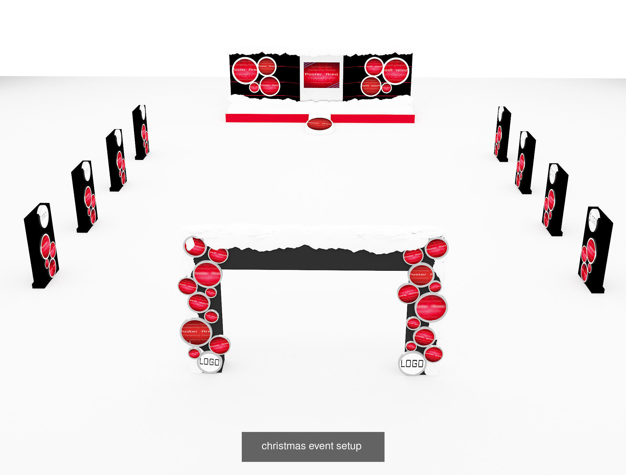 Booth Exhibition Stand G21 3D Model Collection_1