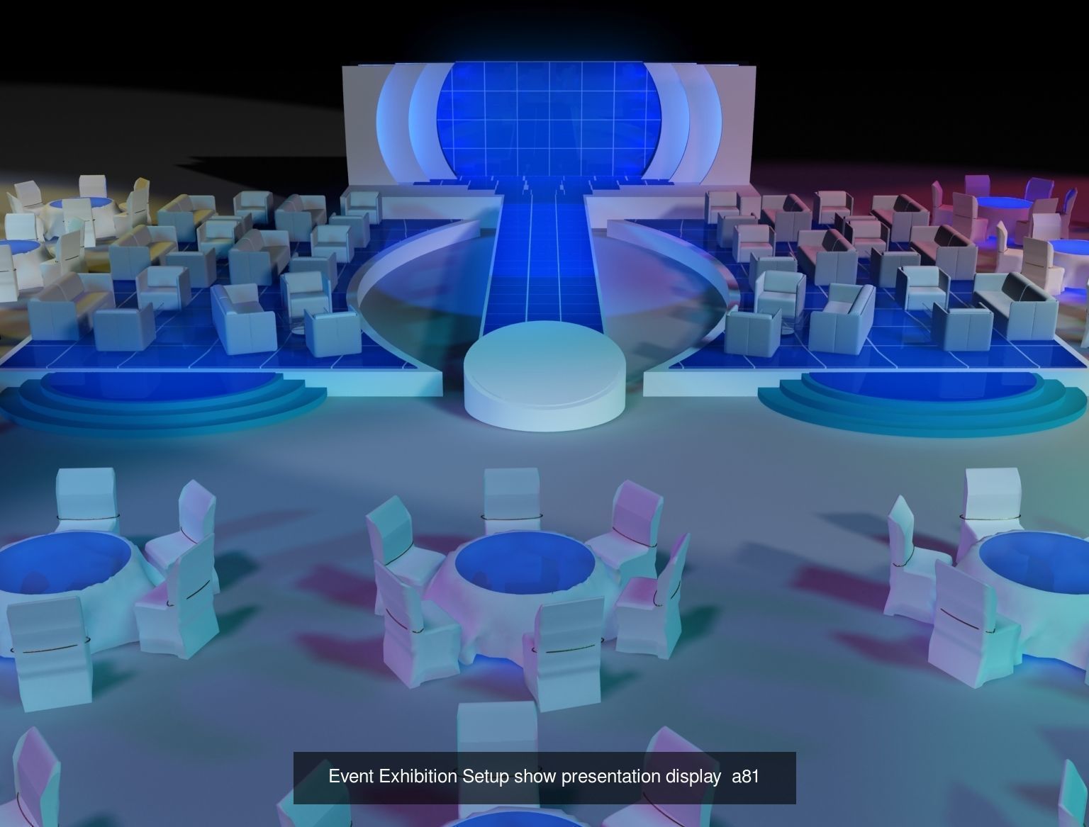 Booth Exhibition Stand G21 3D Model Collection_4