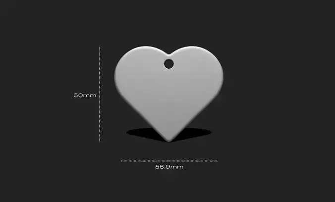 3D Heart Shape Pendant - Plate - Plaque - Decor - Jewelry 03 3D print model