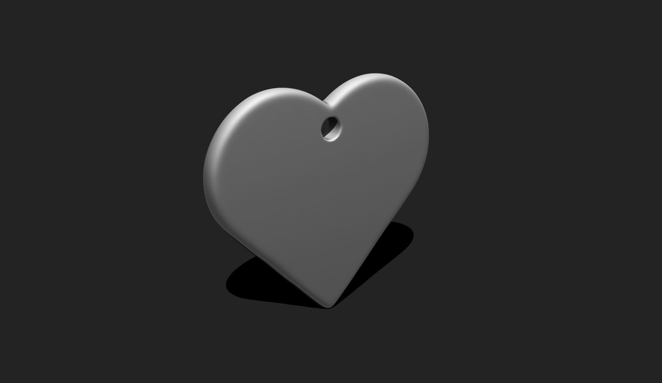 3D Heart Shape Pendant - Plate - Plaque - Decor - Jewelry 03 3D print model_6