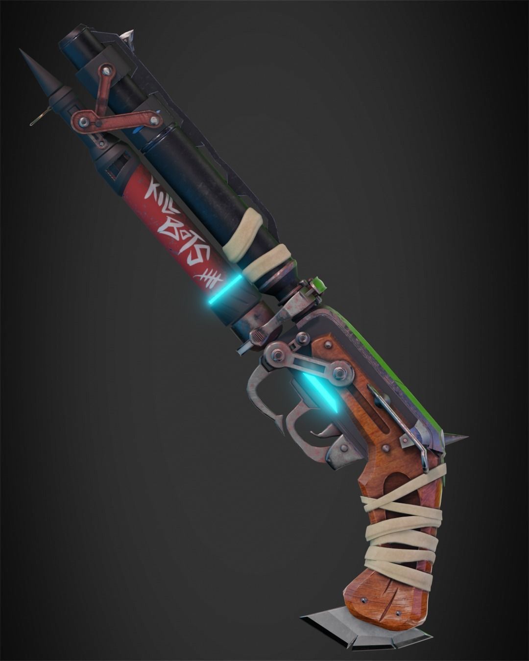Overwatch 2 Junker Queen ShotGun for Cosplay 3D print model_3