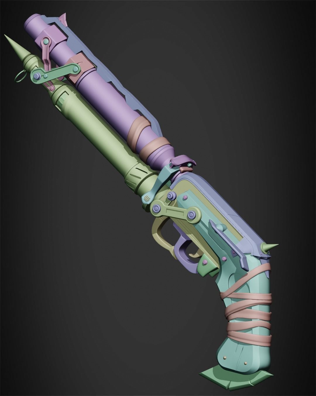 Overwatch 2 Junker Queen ShotGun for Cosplay 3D print model_11