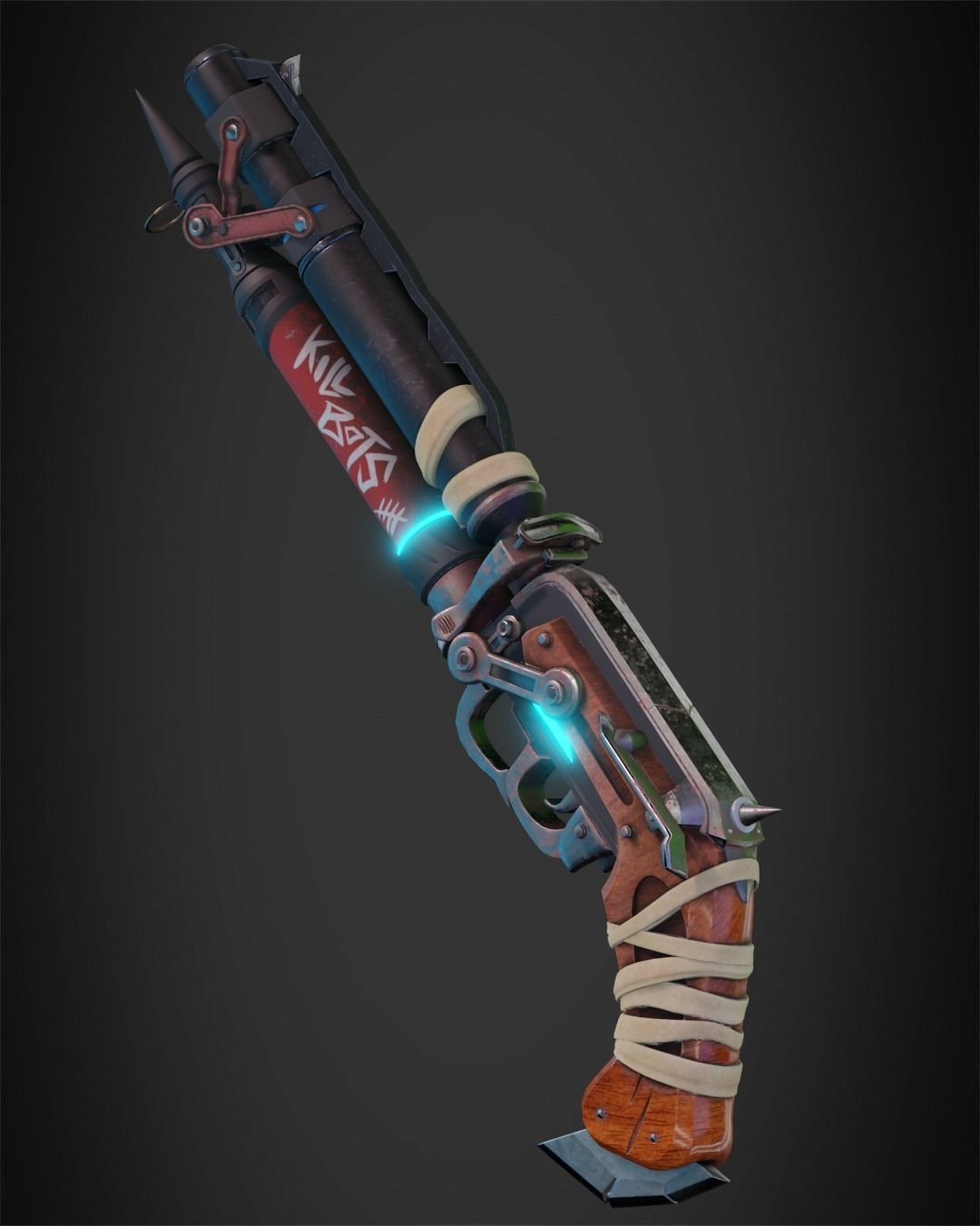 Overwatch 2 Junker Queen ShotGun for Cosplay 3D print model_4