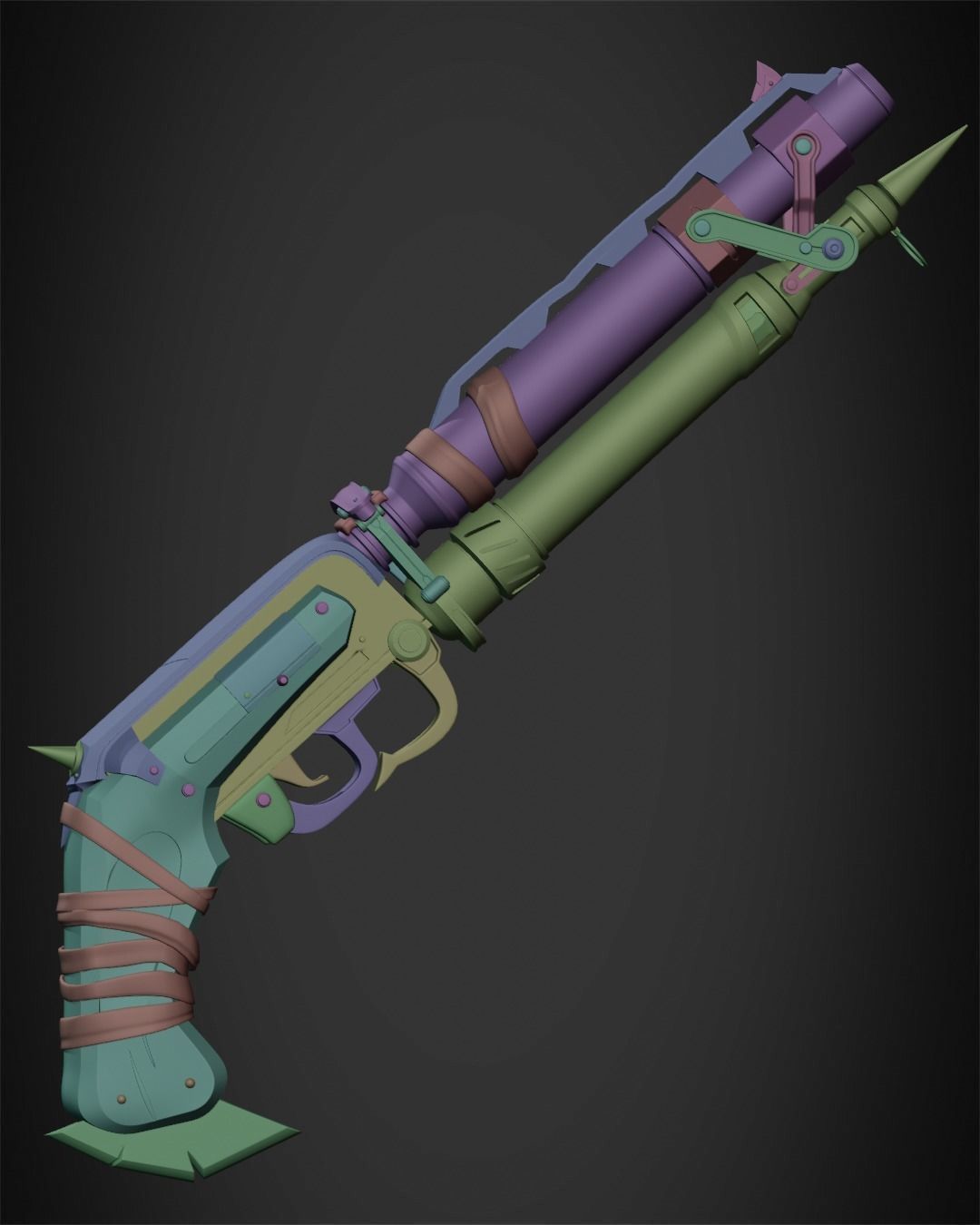 Overwatch 2 Junker Queen ShotGun for Cosplay 3D print model_12