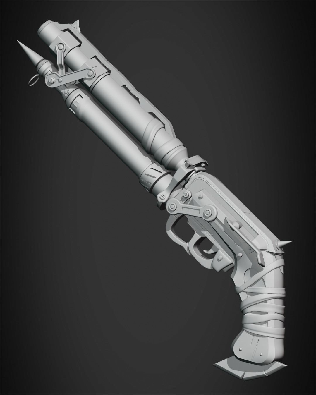Overwatch 2 Junker Queen ShotGun for Cosplay 3D print model_9